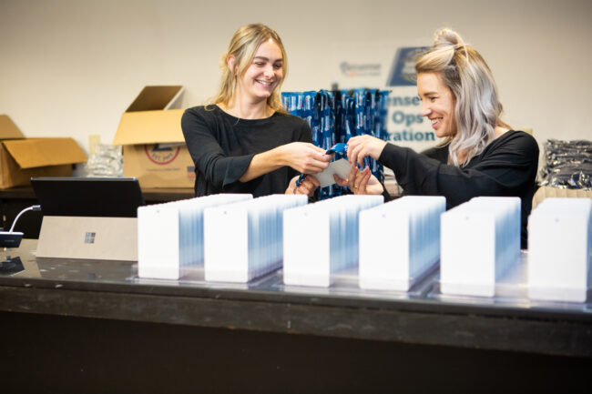 Event check-in process managed by professional staff