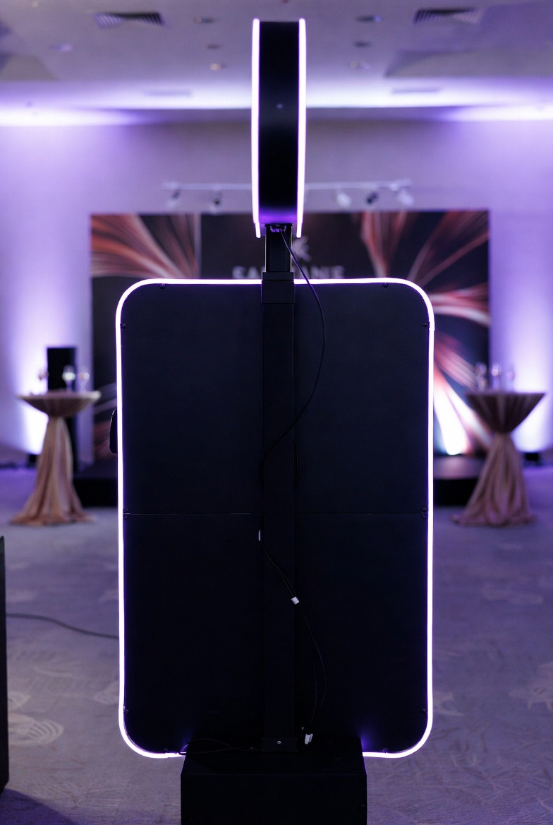 Blank photo booth setup